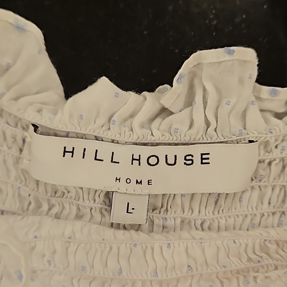 💕HILL HOUSE💕 The Ellie Nap Dress ~ White with Blue Swiss Dots Large - Picture 11 of 12
